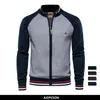 Мужские свитера Aiopeson Splicated Cardigan Men Streetwear Случайная высококачественная хлопковое свитер мужчины зимние модные бренды кардиганы для мужчин 230824