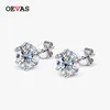 Ohrmanschette OEVAS 100 % 925 Sterling Silber 0,2–2 Karat D-Farbe Diamant-Ohrstecker für Frauen, funkelnde Party, edler Schmuck, Geschenke 230824