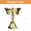 Candle Holders 2 Pcs Brass Ghee Lamp Holder Stick Hall Use Tapered Candles Copper Stand Oil Gold Candelabra