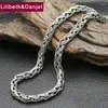 Kedjor 2023 Neacklace Pure 925 Sterling Silver 7mm Wide Weave Rope Accessories For Men Chain Halsband Pendant Smycken Friends GN1