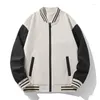 Men's Jackets 2023 Y2K Baseball Coat Fashion Casual Collar Panel Color Youth Design Bomber Jacket Uniform