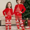 Family Matching Outfits Couples Christmas Family Matching Pajamas Set Red Santa Mother Kids Clothes Christmas Pajamas For Family Clothing Set 230825