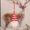 Noel dekoratif makaleler örgü yünlü orman adam bebek küçük kolye yüzsüz bebek Noel ağacı dekoratif kolye