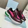 Nieuwe Designer Sneaker Kalfsleer Casual Schoenen Sneakers Fietsen Stof en Suède Elementen Versieren Glanzend Leren Sneakers Soprts Hardloopschoen