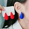 Boucles d'oreilles en acrylique épais pour femmes, cerceaux en forme de goutte d'eau, en acier inoxydable, bijoux, vente en gros