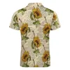 Polo con libellule di girasole Polo da uomo vecchio giornale Camicia casual da spiaggia Divertente con cerniera T-shirt a maniche corte Grafica oversize Top HKD230825