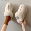 Kobiety futra futra zima ciepła platforma klapki 2022 nowe krótkie pluszowe mieszkania domowe bawełniane buty zamszowe muły buty damskie 6437