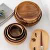 Bowls 2/3 Salad Bowl For All Occasions - Easy To Clean Modern Round Wooden