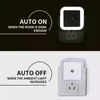 Mini LED Night Light UE/US Plug-in Dusk to Dawn czujnik Noce ścienne Lampa Plac do sypialni korytarza korytarza 110V 220V HKD230824