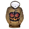 Men's Hoodies 3D Pumpkin Lamp Printed For Men Halloween Carnival Night In Sweatshirts Autumn Fashion Oversized Clothing Funny Coat