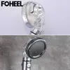 FOHEEL Un pulsante per arrestare il soffione doccia per il bagno Uso domestico Tre modalità Funzione di spruzzatura dell'acqua Accessori per il bagno filtrato HKD230825 HKD230825