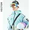Skibrille Hohe Lichtdurchlässigkeit UV400 Austauschbare Magnetlinse Bewölkter Tag Schneebrille Männer Frauen Antibeschlagbeschichtung Skifahren 230824