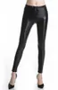 Pantaloni da donna Leggings in ecopelle da donna Pantaloni legging metallizzati effetto bagnato Megging elasticizzato in vita elastica per adulti skinny