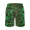 Herenshorts Board Animal Print Schattig Zwembroek Imitatie krokodiltextuur Heren Sneldrogend Sportkleding Grote maten Strandkorte broeken