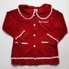 Famille correspondant tenues enfants robes de Noël pyjamas rouge robe de velours doré famille match garçon fille costume de Noël enfant en bas âge Witer vêtements de nuit pyjamas 230825