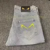 Jeans de diseñador para hombres Elasticidad Jean Hombre pantalones Hombres marca de moda pantalones de lujo pantalones de mezclilla Trend Brand Pantalones de motocicleta para hombre Pantalón azul flaco 24ss