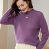 여자 스웨터 반가 반쯤 순수한 양모 스웨터 단색 중공 풀오버 스프링과 가을 니트 바닥 셔츠 얇은