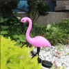 Flamingo luzes de energia solar ao ar livre cerca paisagem lâmpada à prova dwaterproof água pátio jardim gramado pátio decoração noite