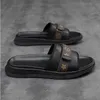 Leather outdoor sandals men's slippers beach summer net infrared wear fashion trend 2022 new men outdoor Vietnam