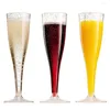 Wine Glasses 5pcs/Set Champagne Flutes Plastic Drink Cup Marriage Party Cocktail Decor Wedding Toasting Year Feast