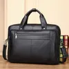 Sacos de laptop Schlatum Genuíno Couro Maleta Homens Negócios Luxo Crossbody Bag Moda Couro Ombro Messenger Bolsa 156 Polegadas 230823