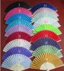 100pcs/lot Personalized Luxurious Silk Fold hand Fan in Elegant Laser-Cut Gift Box +Party Favors/wedding Gifts+printing