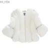 Moda Pelliccia di coniglio e procione artificiale Giacche di vera pelle lavorata a maglia Cappotto lungo di visone Manica da donna Soffice pelliccia sintetica Cappotti corti spessi Cappotto di pelliccia Cappotto invernale