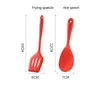 Spatola da cucina rossa Utensili da cucina Pala in silicone Paletta per noodle Cucchiaio a fessura Raschietto per spatola resistente al calore per padella antiaderente HKD230810