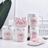 Mugs Creative Cute Piggy Ceramic Mug Cartoon Cup With Lid Spoon Coffee Tea And Students Drinkware Gift