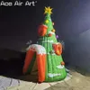 Tente de noël gonflable géante d'extérieur, abri d'arbre de noël, auvent bizarre avec une énorme bouche pour la décoration de carnaval ou une fête d'événement