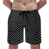 Mäns shorts Summer Board Polka Prickar Running Navy Blue and White Custom Beach Hawaii Quick Dry Swim Trunks Stor storlek