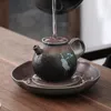 Çay Tepsileri Fırn Huan Cai Lotus Hu Rulman Manuel Retro Su Dian Pot Küçük Tören Sıfır Tepsi