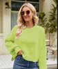 2023 Autumn/Winter New European and American Loose Short Pullover Sweater Fashion Long Sleeve Round Neck Knit