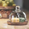 Bouteilles Jars Creative Glass Food Storage Conteneurs Rangement avec un couvercle en bois Snack Fruit Candy Noix Strade Organisateur pour 230825