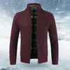 Men's Sweaters Full Zip Thick Knitted Cardigan Jacket Winter Dress Coat Mens Trench