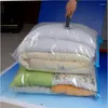 Storage Bags Vacuum Bag Home Organizer Transparent Border Foldable Clothes Seal Compressed Travel Saving Space Package