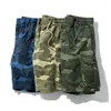 Running Shorts 2023 Summer Multi-Pocket Camouflage Mens Casual Loose Camo Kne-Length Cargo With Belt 38 40