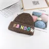 Beanie Skull Caps Y2k Bunte Buchstaben Süße Mützen für Damen Herbst und Winter Warmer Gehörschutz Gesicht zeigen Kleiner Trend Gestrickte Herren 230825