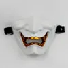 Máscaras de festa rindo máscara bonjour meia face adulto cos halloween esqueleto vestir-se horror máscara decorativa proteção tática máscara facial fantasma 230824