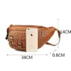 Kvällspåsar Fashion Rivet Belt Midjeväska Designer Fanny Pack Soft Pu Leather Simple Female Telefonfickor Märke Bröst SAC 230824