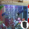 箸3 PCS水族館スタンドポットホルダーアクアティック電子レンジアクセサリーハンギープランタークリアプラスチックハンガー水