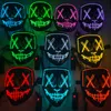 Masques de fête Masque d'Halloween LED Light Up Masque effrayant pour Festival Cosplay Halloween Costume Mascarade Fêtes Carnaval Cadeau FY9210 0825 Meilleure qualité