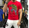 S-6XL anime t-shirt män nya grafiska strass hög kvalitet sommar mode heta borr t-shirts streetwear herrkläder