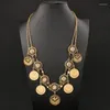 Подвесные ожерелья дикай арабская монета золото, покрытое ожерельем Ближнего Востока Оман Свадебные ювелирные украшения Оптовая лот женщин мода