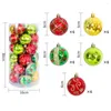Party Decoration 30PCS Christmas Ball Set Colored Draw Tree Ornament Birthday Hanging Gift Home Children's Room 2023