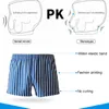 Underpants 4PCSlot Classic Plaid Men Boxer Shorts Mens Underwear Trunks Cotton Cuecas boxers for male Panties 230824