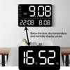 LED Large Digital Wall Clock Remote Control Temperature Date Week Display Adjustable Brightness Modern Living Room Alarms Clocks HKD230825 HKD230825