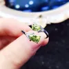 Cluster Rings Natural Real Green Peridot Flower Adjustable Ring 0.5ct 1pc 0.7ct Gemstone 925 Sterling Silver Fine Jewelry X219305