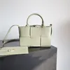 Borsa tote firmata Arco Borsa a tracolla da donna in pelle di agnello con specchio Borsa a tracolla piccola di alta qualità Borsa da sposa marrone bianca per feste di moda con scatola