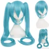 Cosplay peruker 120 cm miku cosplay peruk svart rock shooter senbon zakura peruker lång värmebeständig syntetisk hårklämma hästsvansar peruk 230824